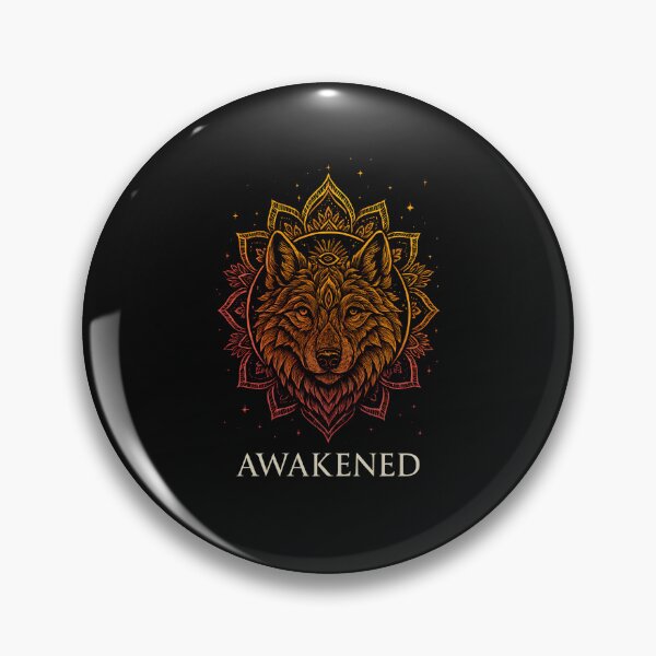 Item preview, Awakened Spirit Wolf – Mystic Animal Mandala Design for Spiritual Alignment designed and sold by Furr-n-Purr.