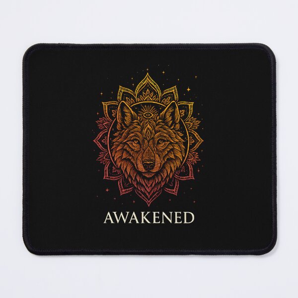 Item preview, Awakened Spirit Wolf – Mystic Animal Mandala Design for Spiritual Alignment designed and sold by Furr-n-Purr.