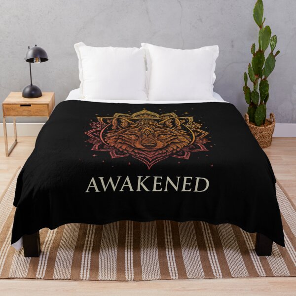 Item preview, Awakened Spirit Wolf – Mystic Animal Mandala Design for Spiritual Alignment designed and sold by Furr-n-Purr.