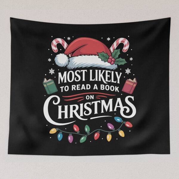 Item preview, Most Likely To Read A Book On Christmas designed and sold by blueyeeti.