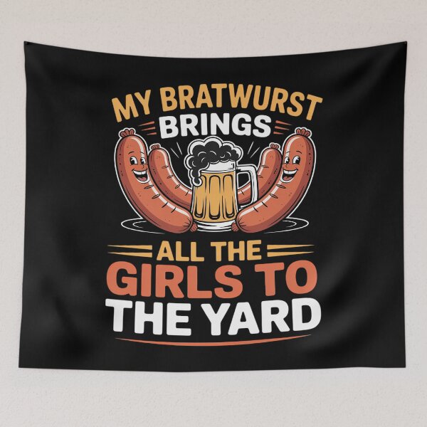 Item preview, My bratwurst brings all the girls to the yard - Oktoberfest designed and sold by blueyeeti.