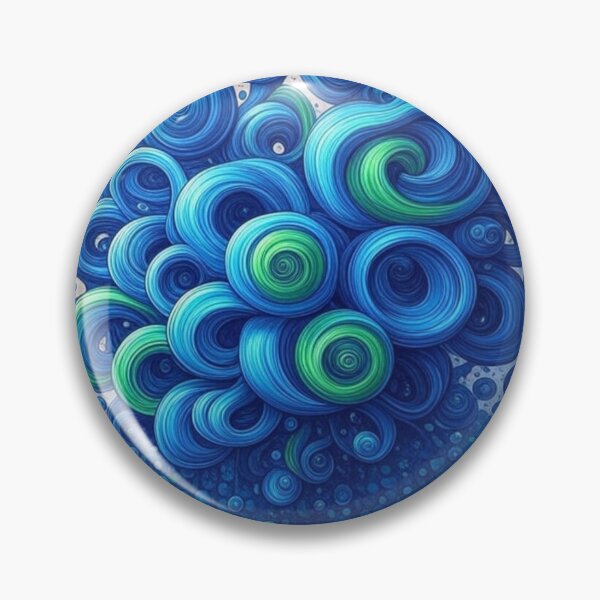 Item preview, Aqua Nebula Swirls designed and sold by ChaosClocks.