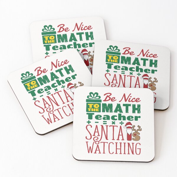 Item preview, Be Nice to the Math Teacher Santa is Watching Funny Christmas Holiday designed and sold by jaygo.