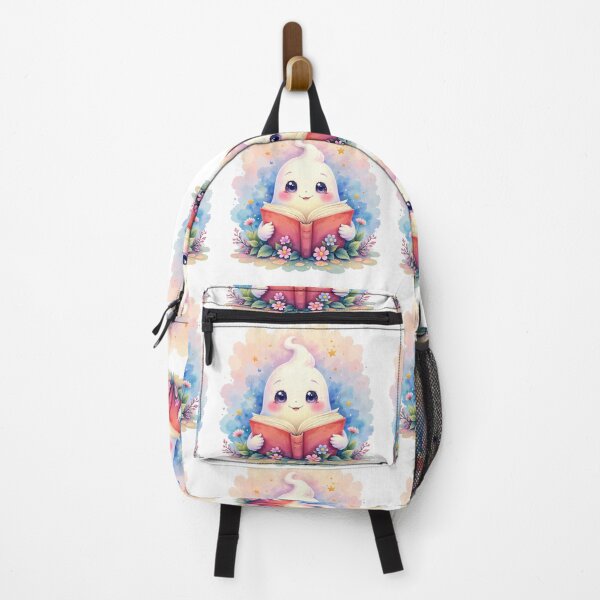 Item preview, Kawaii Ghost Reading a Book – Cute and Dreamy Art for Book Lovers designed and sold by Leen Artie Studio.