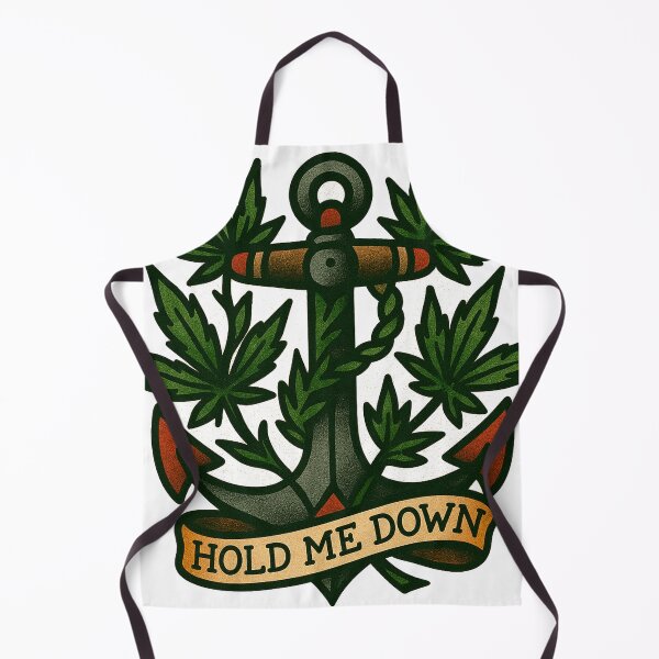 Item preview, Hold Me Down – Cannabis Anchor Tattoo Design designed and sold by Wake and Bake.
