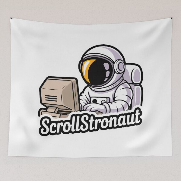 Item preview, ScrollStronaut designed and sold by PixelPack Design.