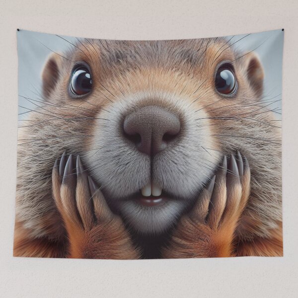 Item preview, The Mischievous Groundhog designed and sold by NatStock.