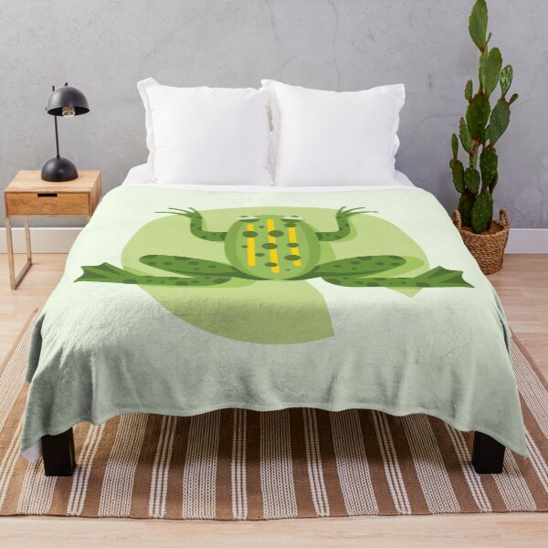 Item preview, Flat Green Frog Illustration – Minimalist Top View Amphibian Art designed and sold by EmeraldeaArt.