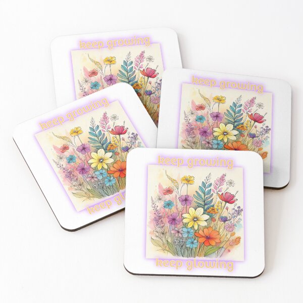 Item preview, Keep Growing, Keep Glowing - Glow Up and Personal Growth Inspiration designed and sold by ScribbL-ScrabbL.