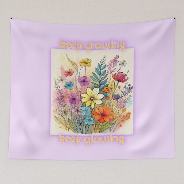 Item preview, Keep Growing, Keep Glowing - Glow Up and Personal Growth Inspiration designed and sold by ScribbL-ScrabbL.