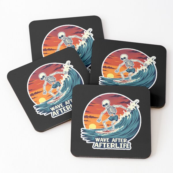 Item preview, Wave After Afterlife – Skeleton Surfer Vibes designed and sold by Obsi-dian Bones.