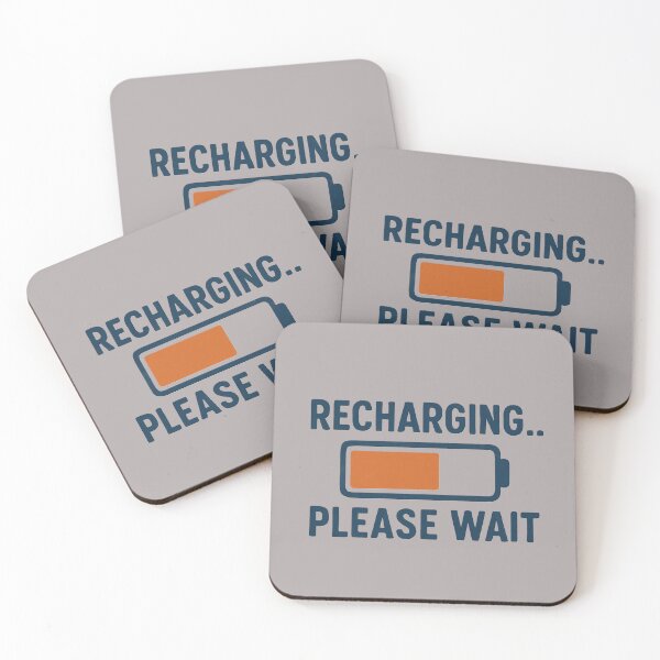 Item preview, Recharging – Minimalist Funny Quote for Introverts designed and sold by LoomisDreams.