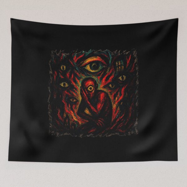 Item preview, Hypervigilant Eyes - Paranoid Personality Disorder Expressionism designed and sold by PSInkStudio.