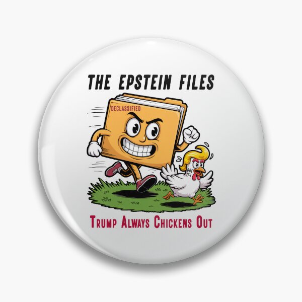 Item preview, Epstein Files Trump Always Chickens Out Funny Political Satire Stickers designed and sold by EthosWear.