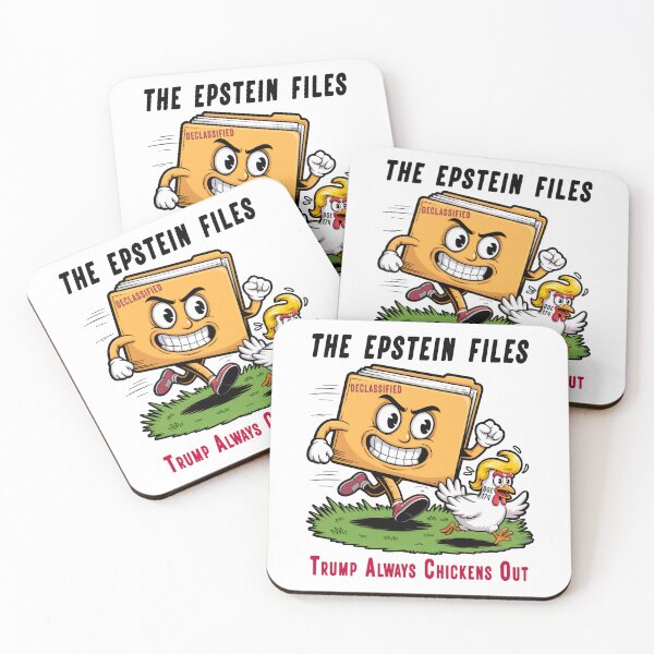Item preview, Epstein Files Trump Always Chickens Out Funny Political Satire Stickers designed and sold by EthosWear.