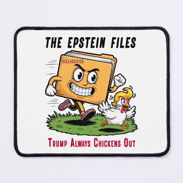 Item preview, Epstein Files Trump Always Chickens Out Funny Political Satire Stickers designed and sold by EthosWear.