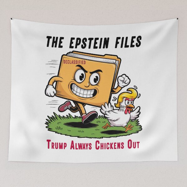 Item preview, Epstein Files Trump Always Chickens Out Funny Political Satire Stickers designed and sold by EthosWear.