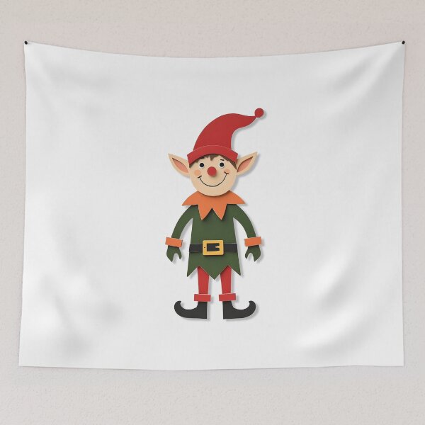Item preview, Happy Christmas Elf Cartoon designed and sold by ShadowAndSlate.