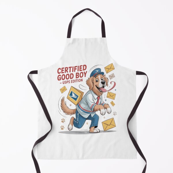 Item preview, Certified Good Boy – Funny USPS Golden Retriever Cartoon designed and sold by Petpixy.