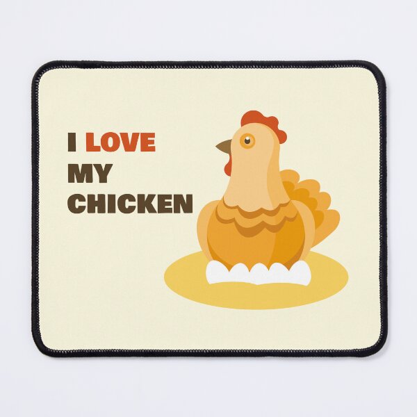 Item preview, Love My Chicken – Minimal Hen Illustration Sitting on Eggs in Nest designed and sold by EmeraldeaArt.