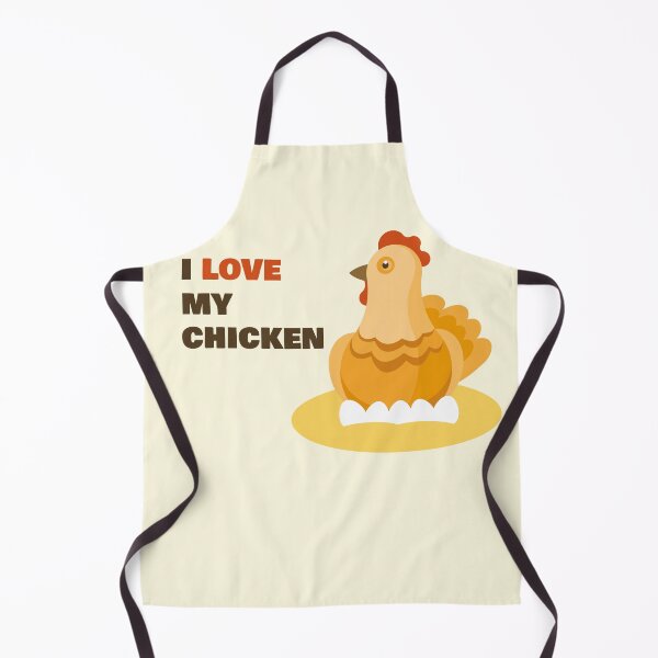 Item preview, Love My Chicken – Minimal Hen Illustration Sitting on Eggs in Nest designed and sold by EmeraldeaArt.
