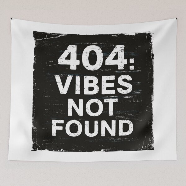 Item preview, Funny 404 Vibes Not Found Graphic Tee for Trendsetters designed and sold by ThreadQuirk.