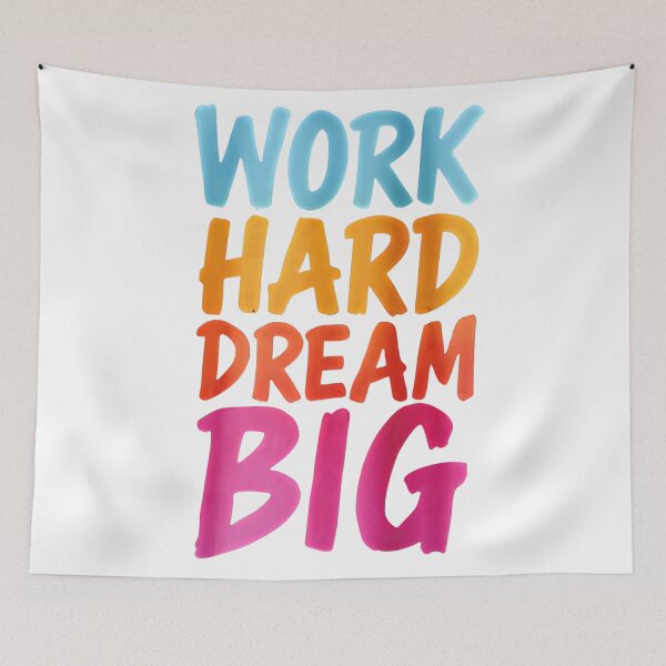 Item preview, Motivational Quote 'Work Hard Dream Big' Apparel & Gifts designed and sold by wellie-chic.