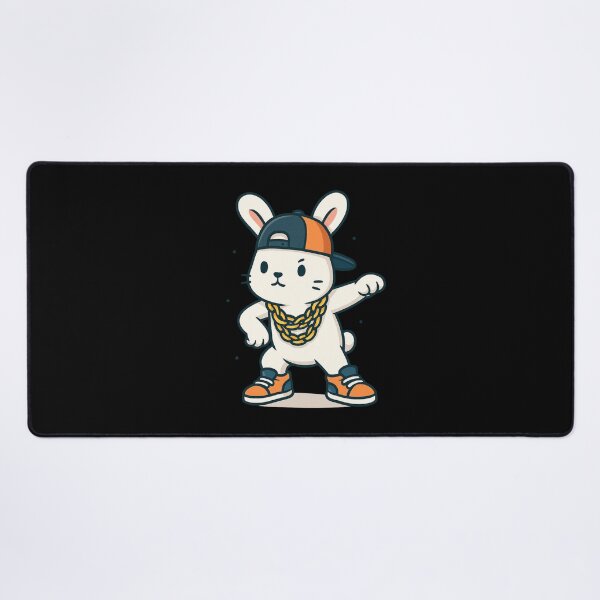 Item preview, Hip-Hop Bunny with Gold Chains – Cool Street Style Rabbit Design designed and sold by ColorSplash123.