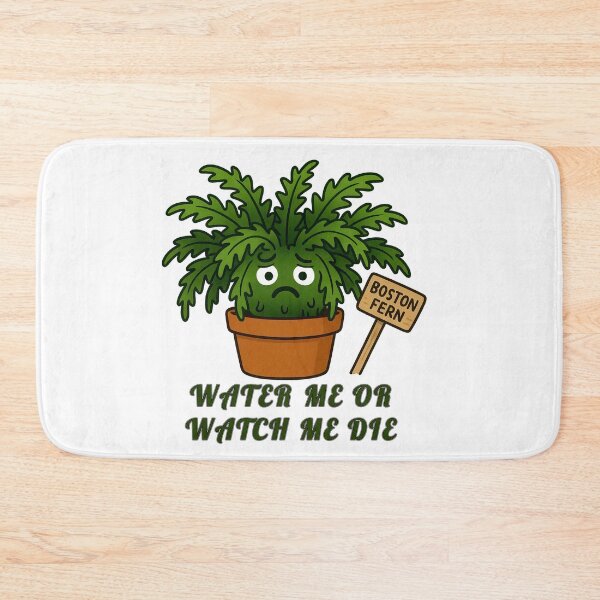 Item preview, Boston Fern – Water Me or Watch Me Die - Funny Plant Character designed and sold by EdgyEdgeArt.
