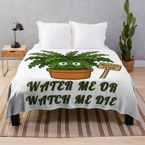 Item preview, Boston Fern – Water Me or Watch Me Die - Funny Plant Character designed and sold by EdgyEdgeArt.