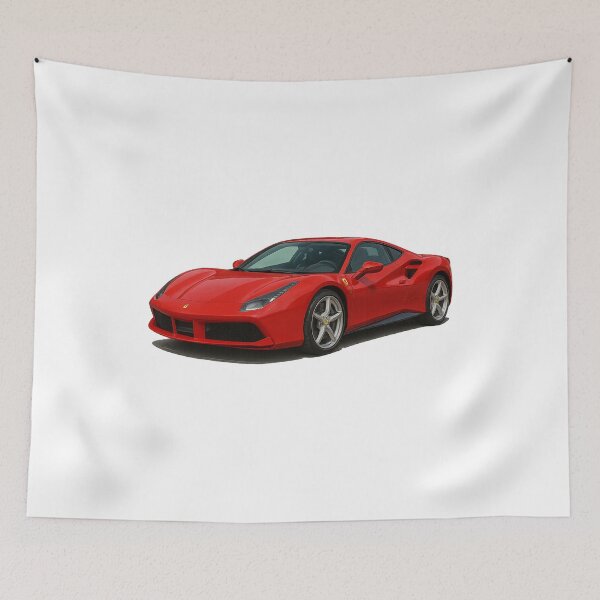 Item preview, Red Ferrari – Realistic Luxury Car Digital Art designed and sold by visualvibesss.