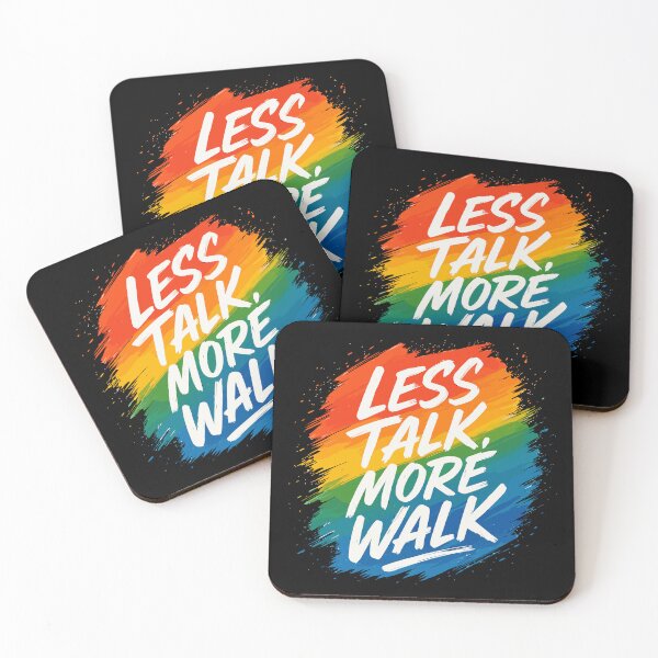 Item preview, Less Talk, More Walk Colorful Motivational Unisex Tee designed and sold by ThreadQuirk.