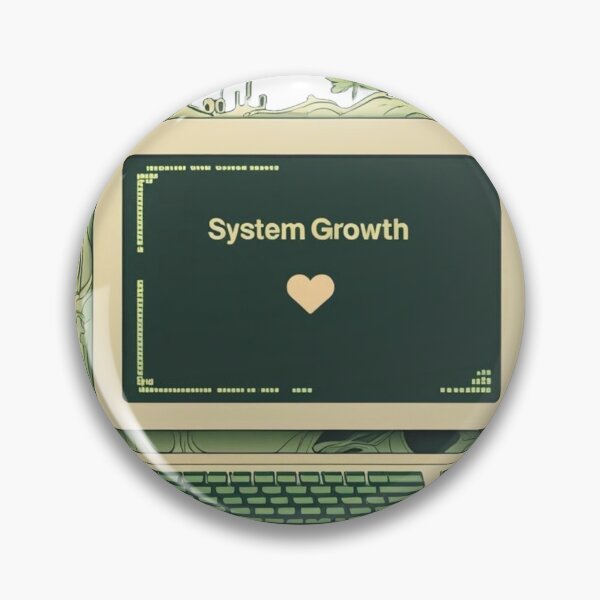 Item preview, Surreal Minimalist Tech-Nature Tee – Retro Error Dialog + Glitch Vines “SYSTEM GROWTH” designed and sold by UmcommonGoods.
