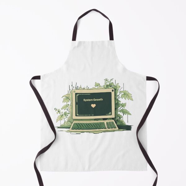Artikelvorschau, Surreales minimalistisches Tech-Natur-T-Shirt – Retro-Fehlerdialog + Glitch Vines „SYSTEM GROWTH“ entworfen und verkauft von UmcommonGoods.