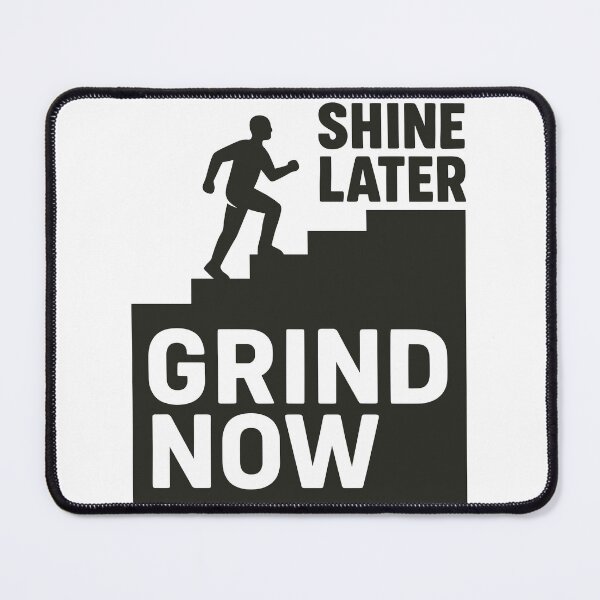 Item preview, Inspiring Grind Now, Shine Later Motivational Graphic Tee designed and sold by ThreadQuirk.