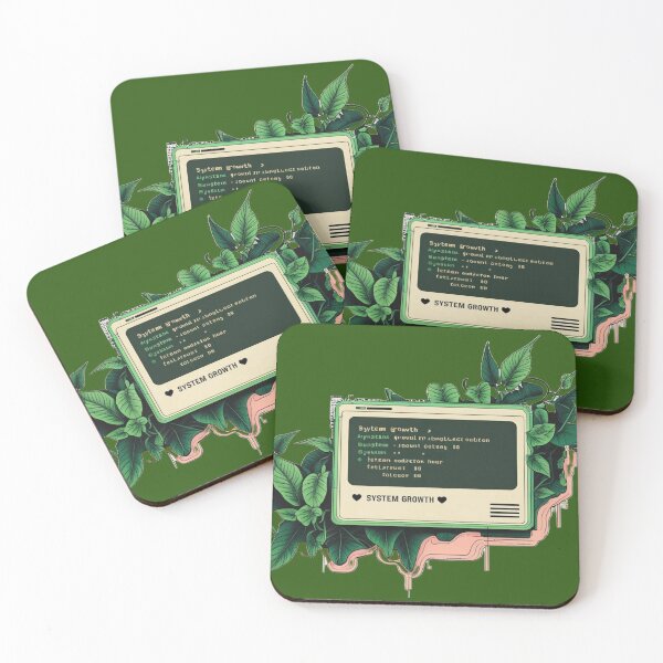 Item preview, Surreal Minimalist Tech-Nature Tee – Retro Error Dialog + Glitch Vines designed and sold by UmcommonGoods.