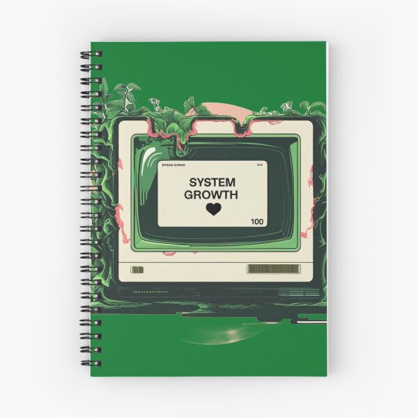 Item preview, Surreal Minimalist Tech-Nature Tee – Retro Error Dialog + Glitch Vines designed and sold by UmcommonGoods.