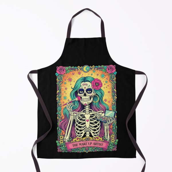 Item preview, Psychedelic Sugar Skull Makeup Lover Skeleton Art tarot card designed and sold by MotivaChic.