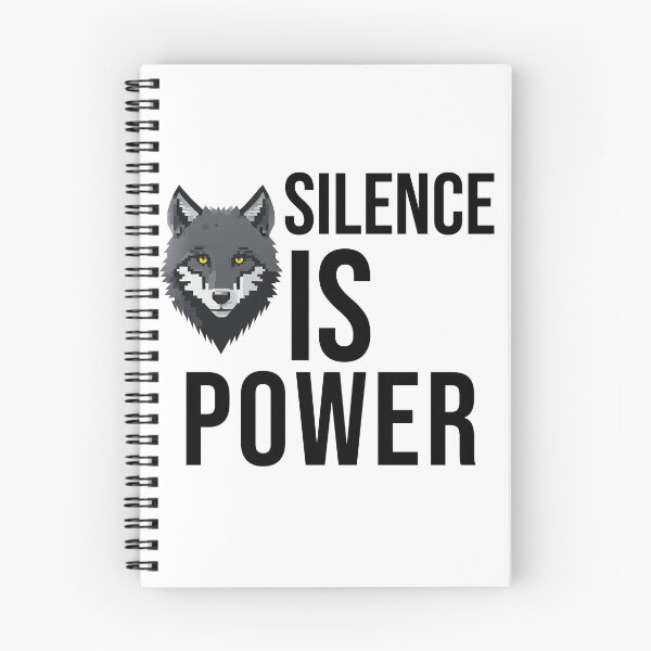 Item preview, Silence Is Power – Pixel Wolf Sticker designed and sold by ZASfx.