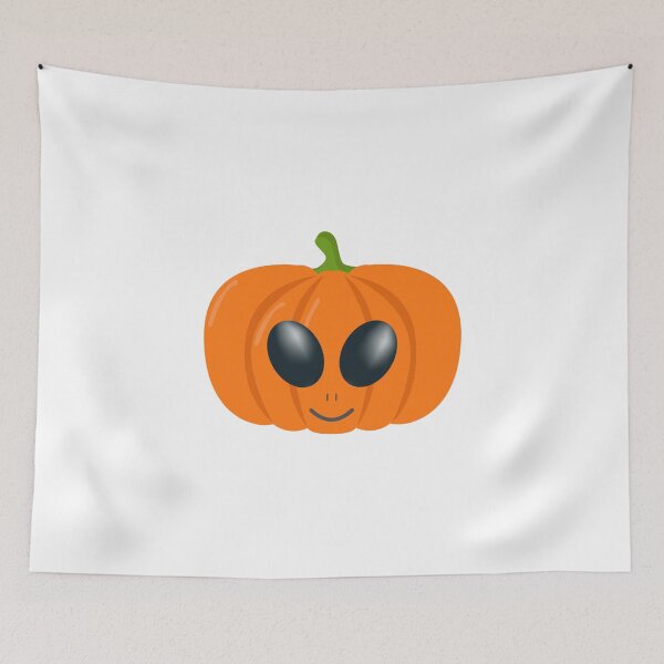 Aperçu de l'œuvre T-shirt mignon avec motif extraterrestre et motif citrouille d'automne OVNI créée et vendue par chipmuckdesignn.