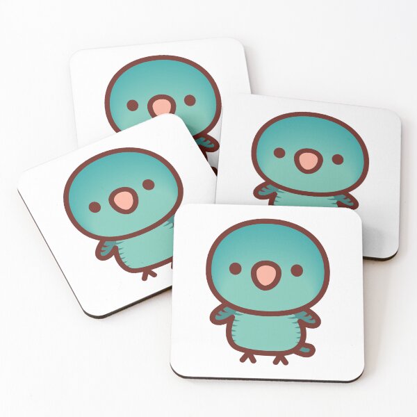 Item preview, Barred parakeet / Turquoise designed and sold by INKOYADO.