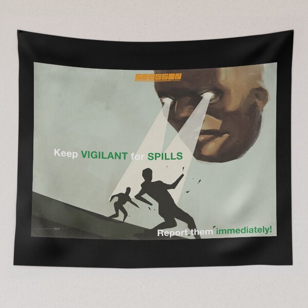 Item preview, Sevastopol Keep Vigilant For Spills Poster - Horizontal Version designed and sold by ABSTRACT-IVISM.