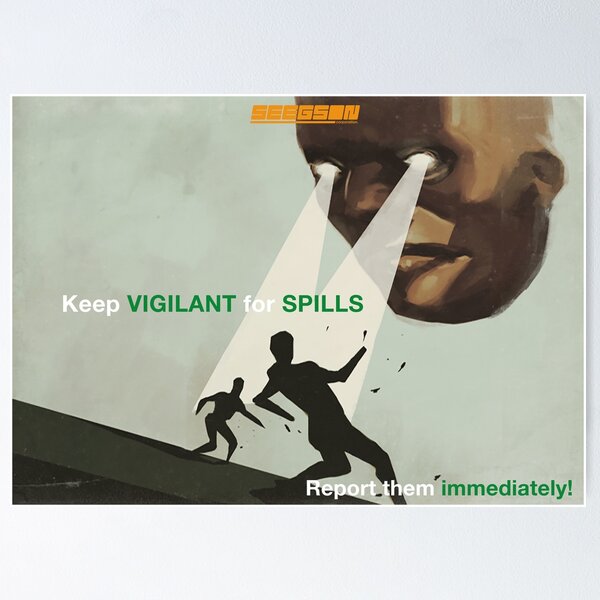 Item preview, Sevastopol Keep Vigilant For Spills Poster - Horizontal Version designed and sold by ABSTRACT-IVISM.