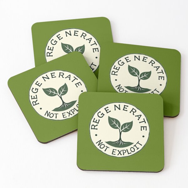 Item preview, Minimalist Botanical Earth Seed Eco design – “Regenerate, Not Exploit” designed and sold by UmcommonGoods.