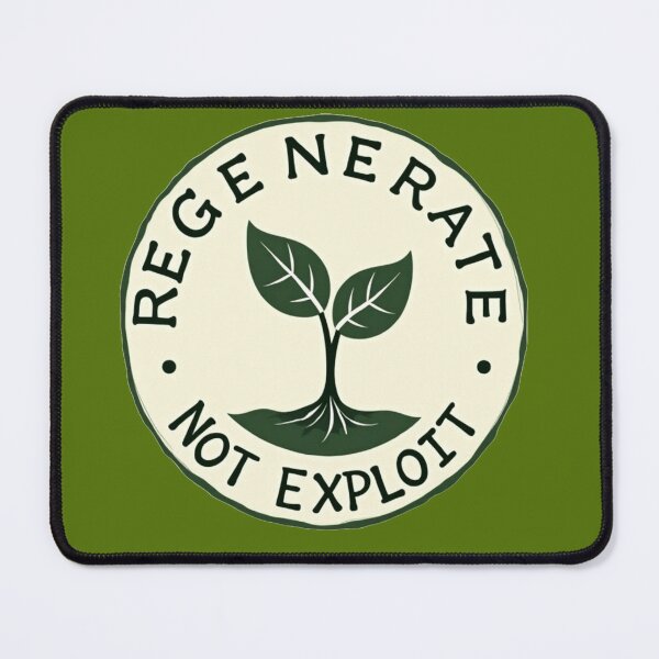 Item preview, Minimalist Botanical Earth Seed Eco design – “Regenerate, Not Exploit” designed and sold by UmcommonGoods.