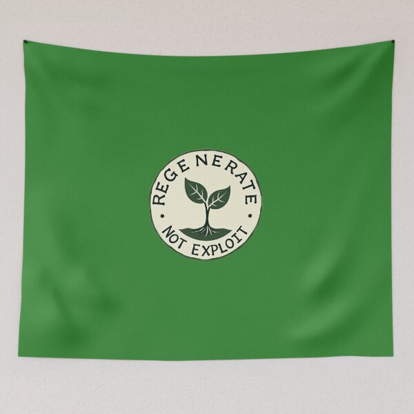 Item preview, Minimalist Botanical Earth Seed Eco design – “Regenerate, Not Exploit” designed and sold by UmcommonGoods.