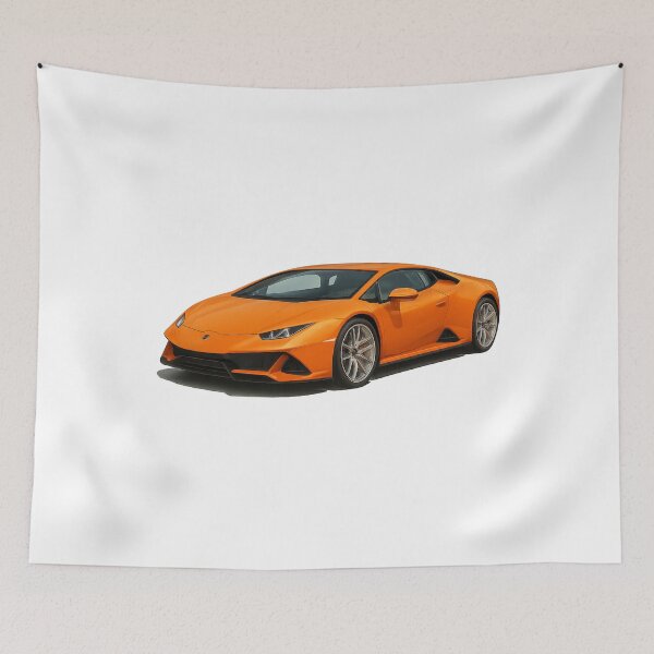 Item preview, Orange Lamborghini – Realistic Luxury Supercar Art designed and sold by visualvibesss.