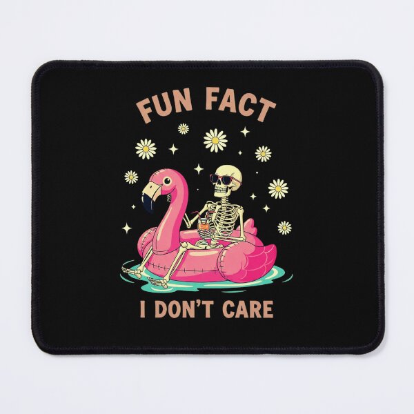 Item preview, Funny Fun Fact I Don’t Care Skeleton Flamingo Float Sarcastic Summer Vibe designed and sold by MotivaChic.