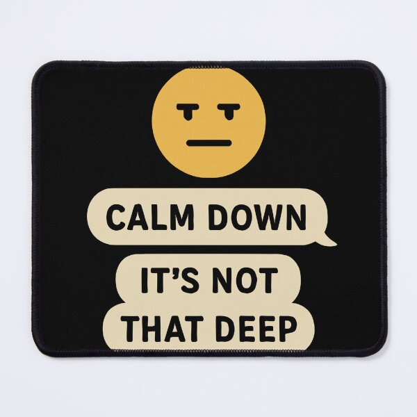 Item preview, Humorous Calm Down Graphic Tee for Stress Relief Enthusiasts designed and sold by ThreadQuirk.