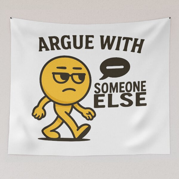 Item preview, Funny Argumentative Emoji Design Unisex Tee for Laid-Back Style designed and sold by ThreadQuirk.